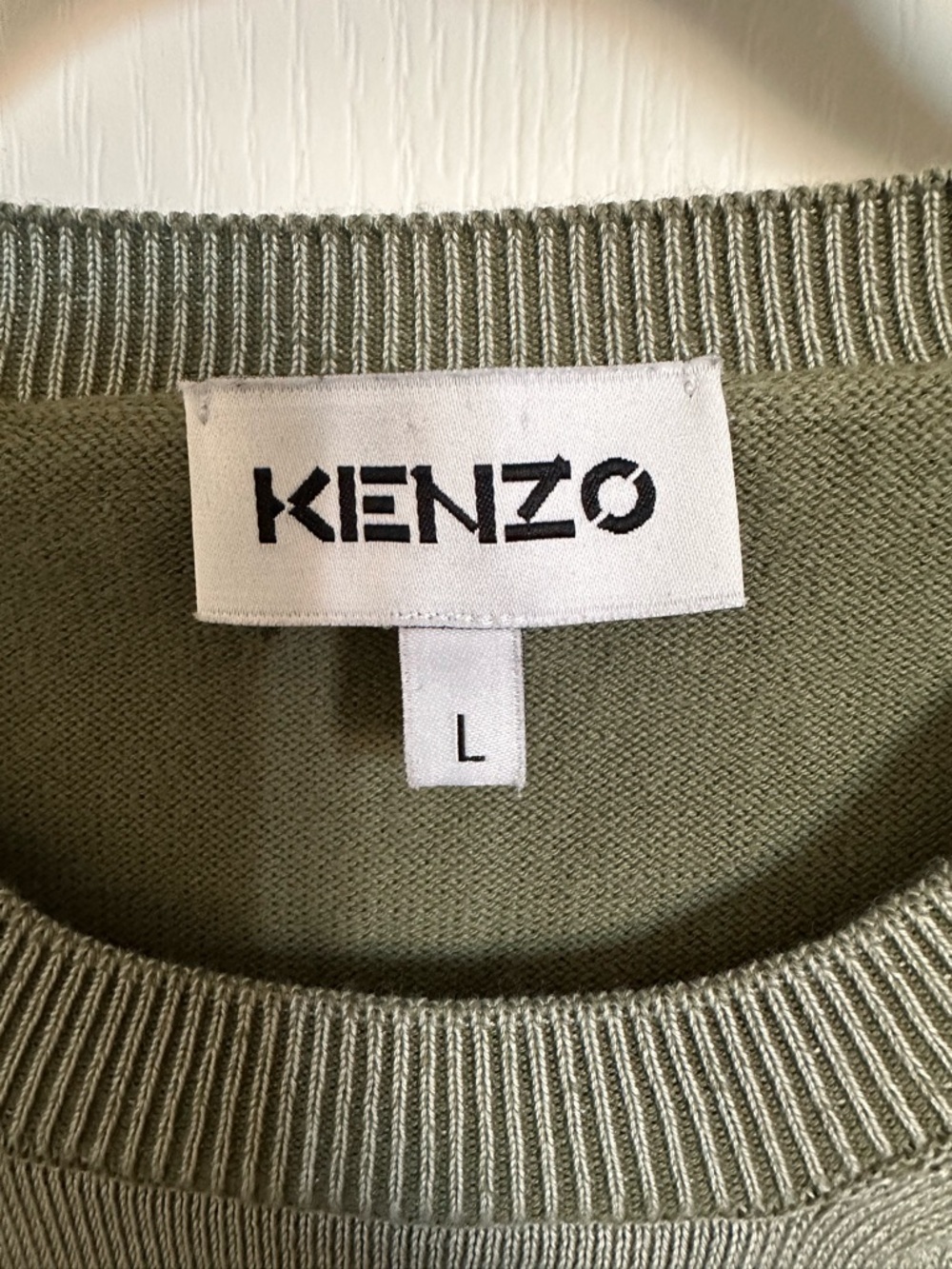 Kenzo Olive Green Abstract Crewneck Sweater. Unisex - Picture 8 of 13
